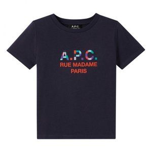A.P.C. Kids Navy Tao T-Shirt, Size 8